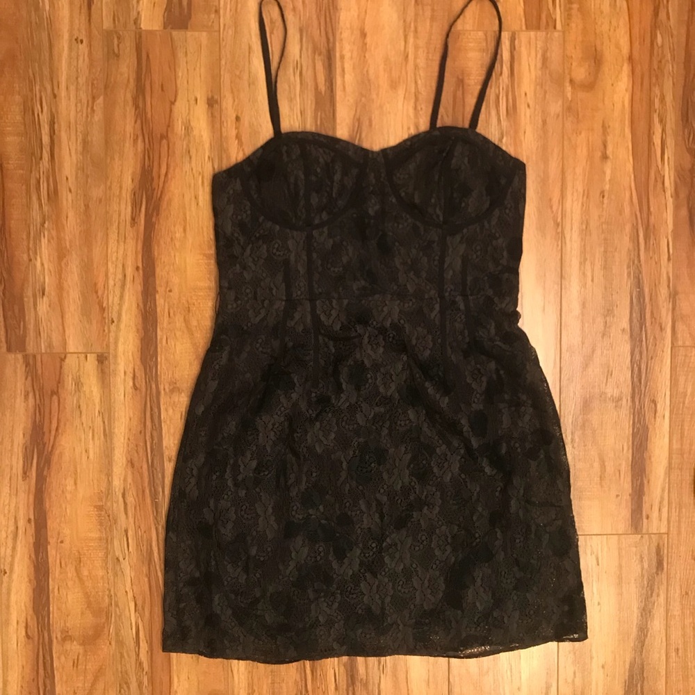 Black Lace Corset Dress from American Eagle